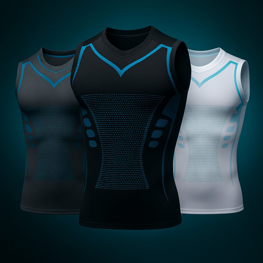 Camiseta de Compresión Reductora sin Mangas para Hombre V-Boost V2.0