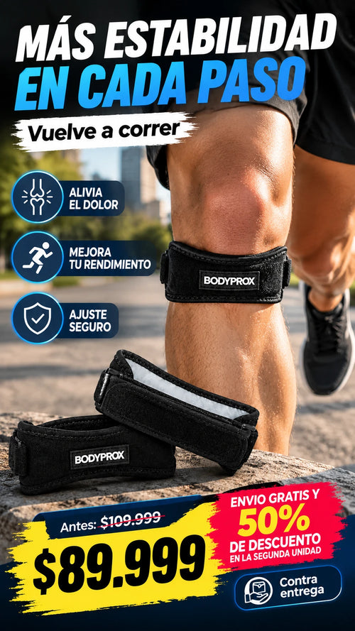 Bodyprox Patella Tendon Knee Strap 2 Pack, Soporte Rotuliano Correa Ajustable para Rodilla